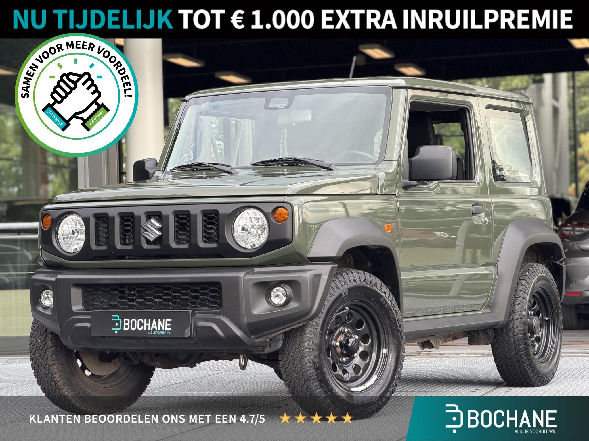 Suzuki Jimny 1.5 Comfort AllGrip 4-zits 102PK | Stoelverwarm, Auto's, Keurmerk '100% Onderhouden', Gebruikt, 4 cilinders, Lichtsensor