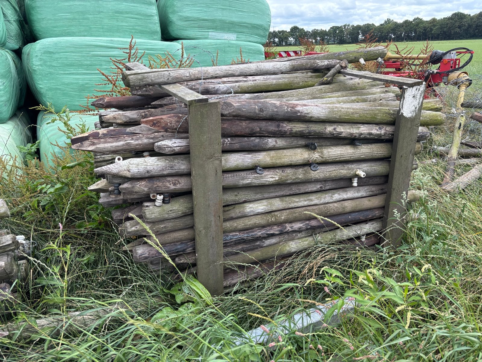 Gebruikte houten palen, Ophalen, Gebruikt, 250 cm of meer, Palen