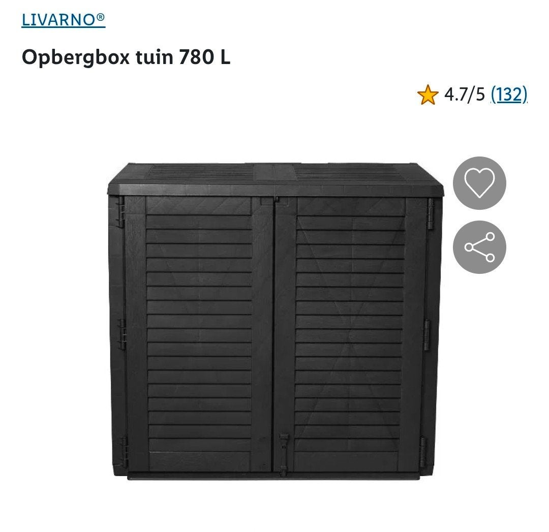 LIVARNO Opbergbox tuin 780liter was 99 € nu voor 50 €, Ophalen, Nieuw, Kunststof, Overige typen