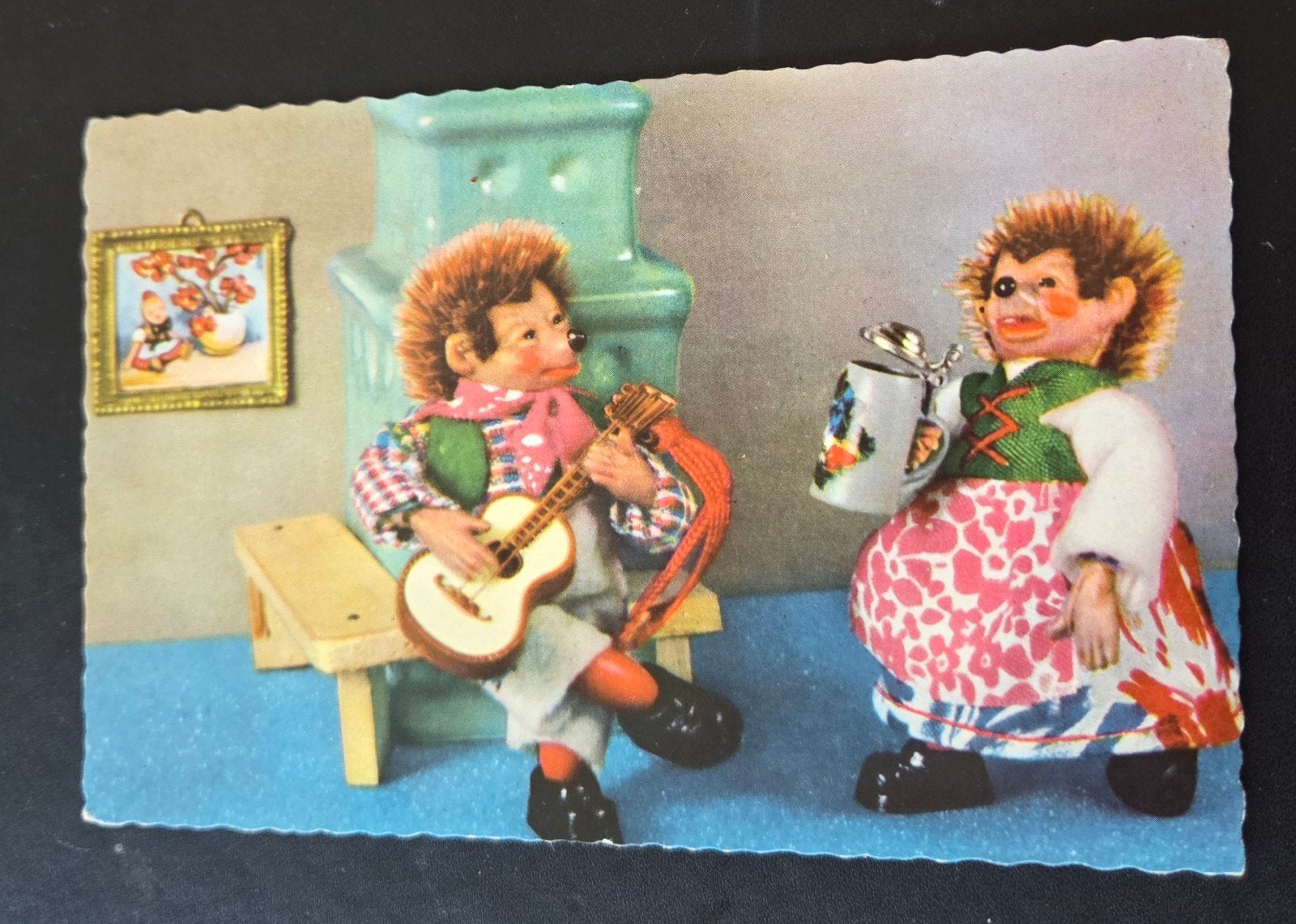 Oude ansichtkaart egel Peter-Figuren 1959, Verzamelen, Verzenden, 1940 tot 1960, Gelopen, Kinderen