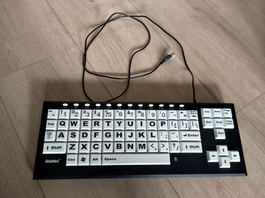 AbleNet toetsenbord visueel gehandicapten, AbleNet, Ophalen of Verzenden, Zo goed als nieuw, Qwerty