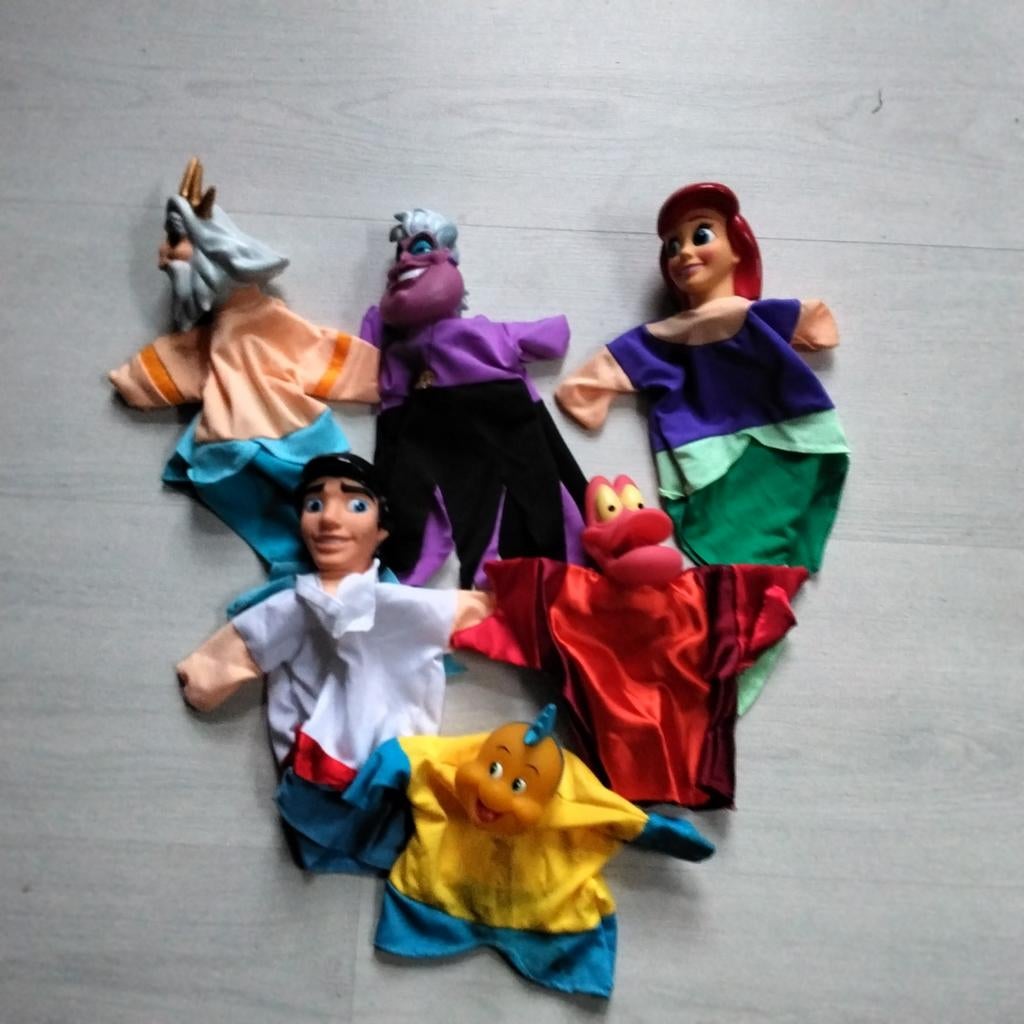 Poppenkastpoppen Disney kleine zeemeermin (a), Kinderen en Baby's, Speelgoed | Poppen, Ophalen of Verzenden, Overige typen