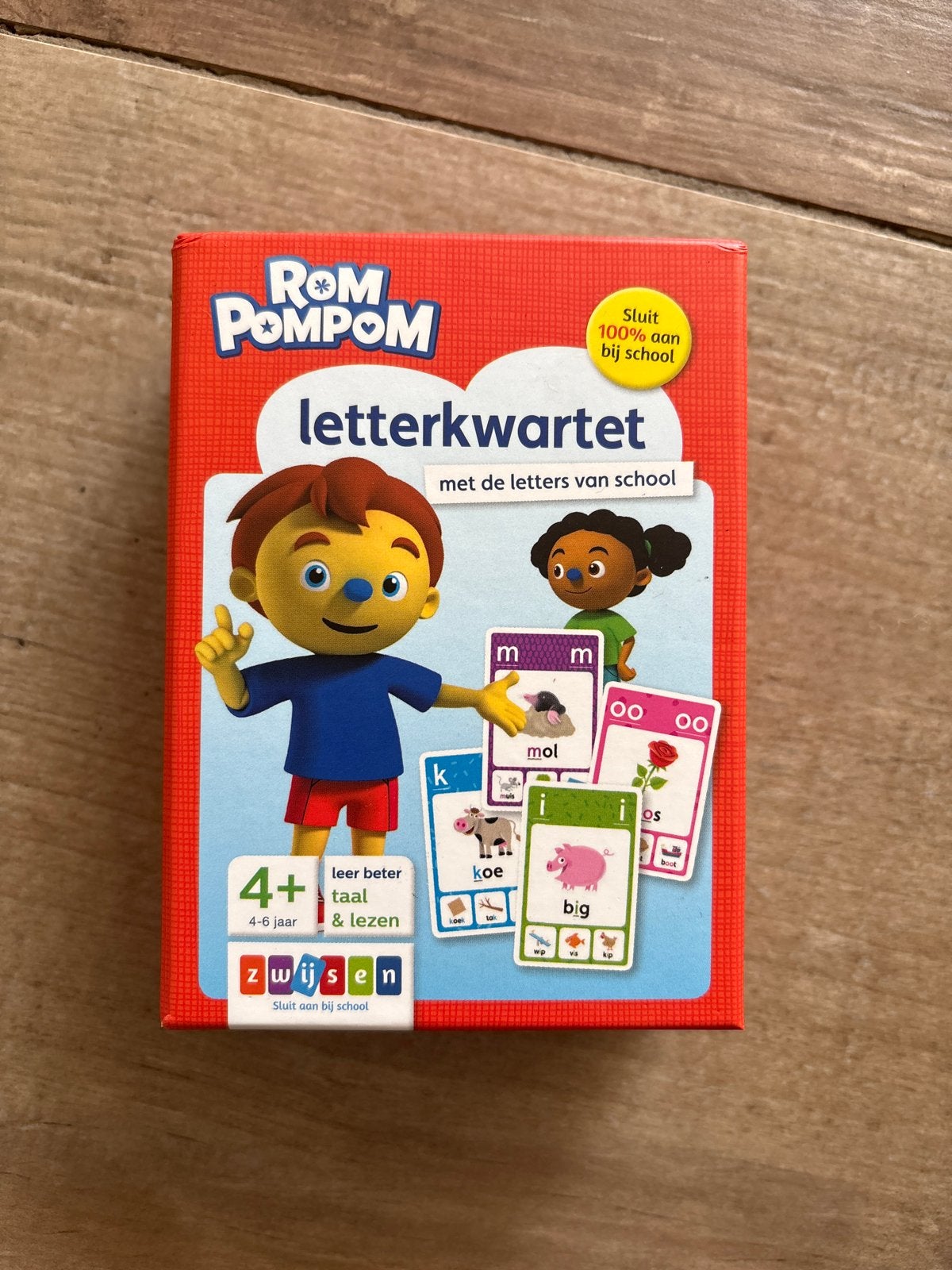 Rom Pom Pom Letterkwartet - Leerzaam Kaartspel, Kinderen en Baby's, Speelgoed | Educatief en Creatief, Ophalen, Zo goed als nieuw