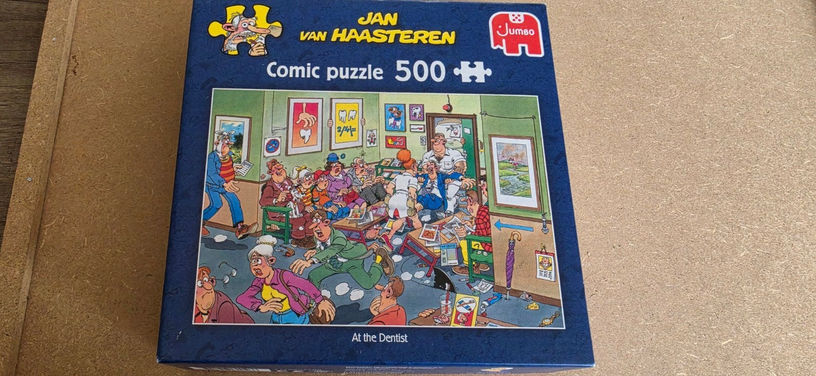 Jan van Haasteren Comic Puzzel 500 stukjes - At the Dentist, Hobby en Vrije tijd, Denksport en Puzzels, Ophalen of Verzenden, 500 t/m 1500 stukjes