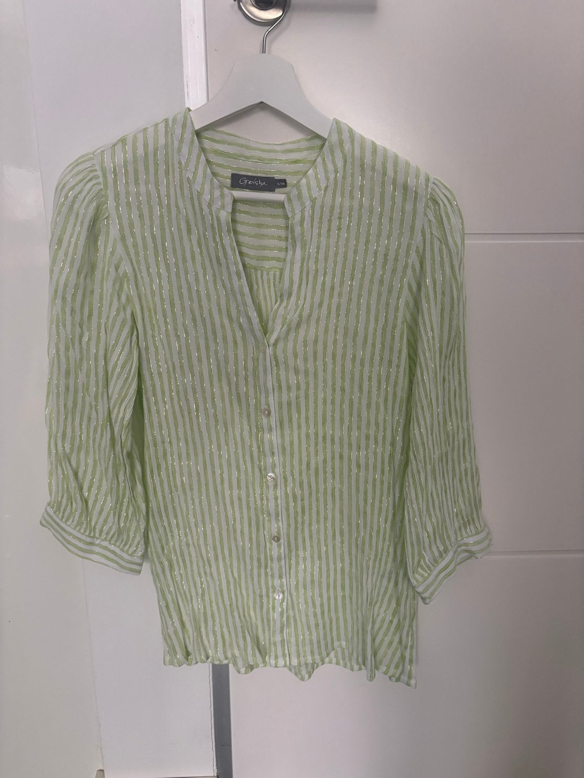 Geisha blouse maat 36, Kleding | Dames, Blouses en Tunieken, Ophalen of Verzenden, Zo goed als nieuw, Maat 36 (S), Groen