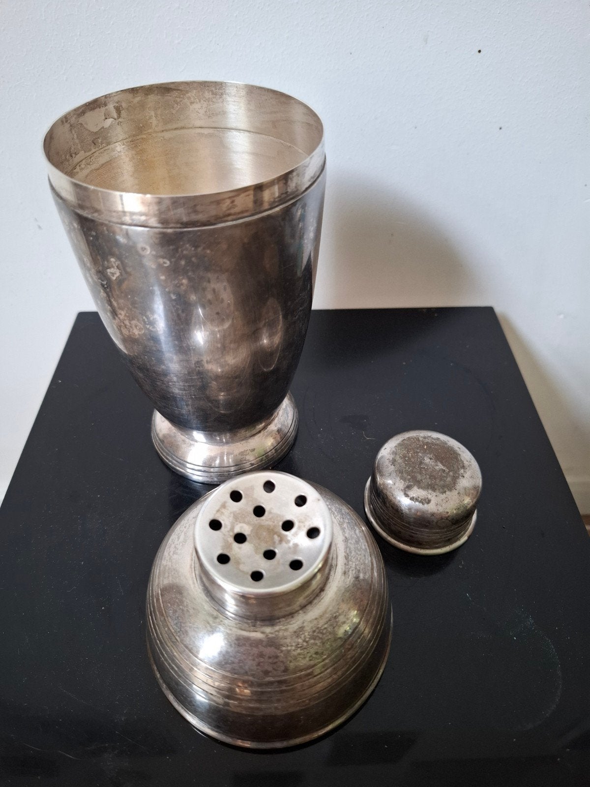 Zwaar Verzilverde Art Deco Cocktailshaker – Prata Regina 90V, Antiek en Kunst, Ophalen of Verzenden