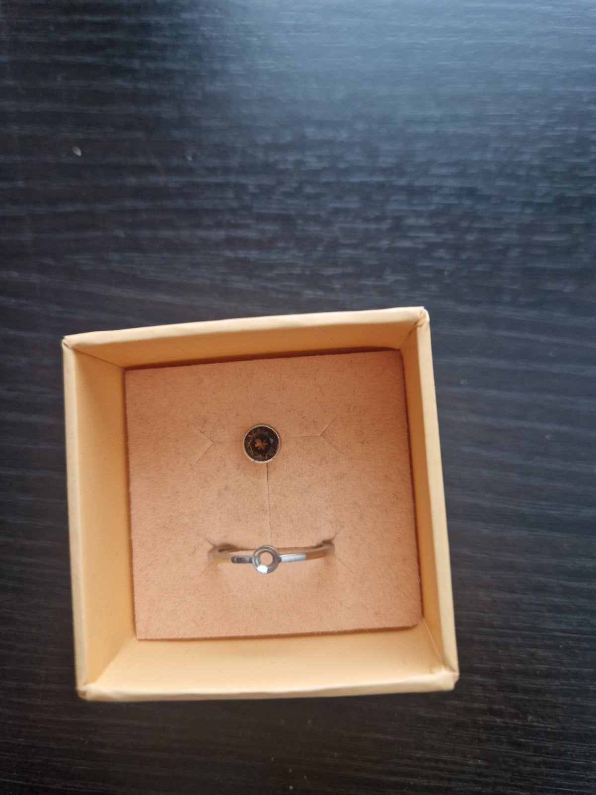 Melano Twisted Zilveren Ring Maat 58 met Cognac Steentje, 20 of groter, Ophalen of Verzenden, Zo goed als nieuw, Met edelsteen