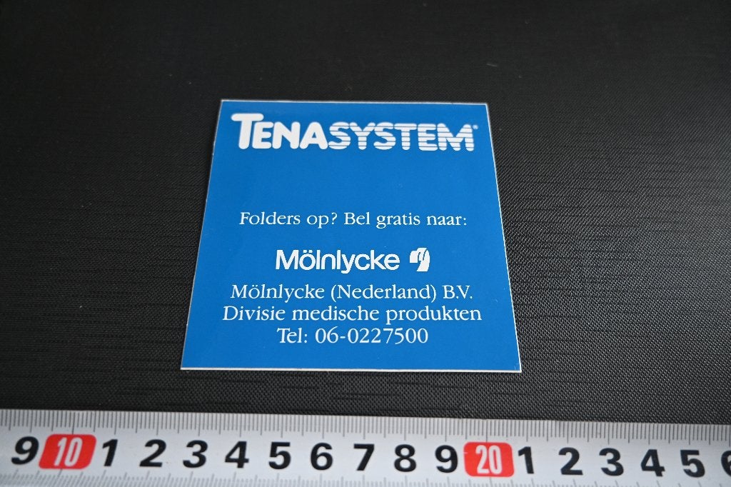 sticker TENASYSTEM Mölnlycke Nedeland BV, Ophalen of Verzenden, Zo goed als nieuw