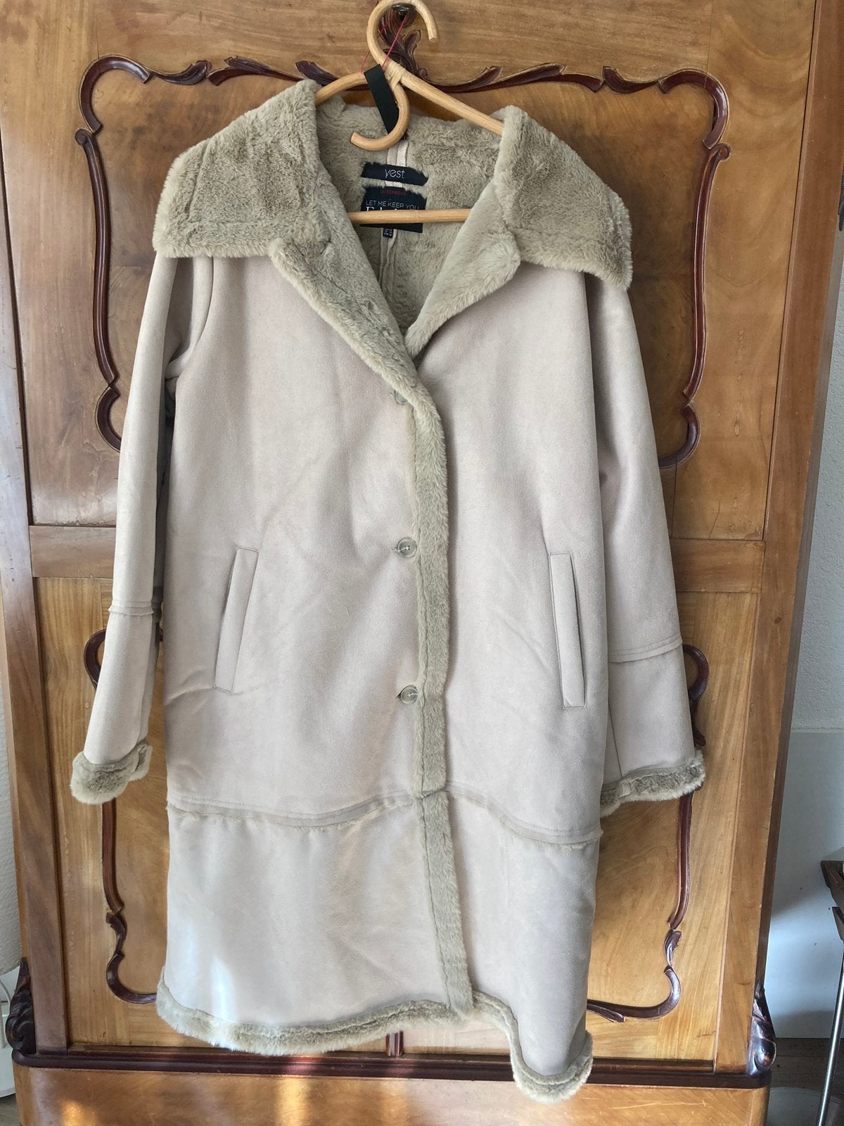 Yest outerwear beige suède bont nieuw lijkt 44, Ophalen of Verzenden, Nieuw, Maat 42/44 (L), Beige