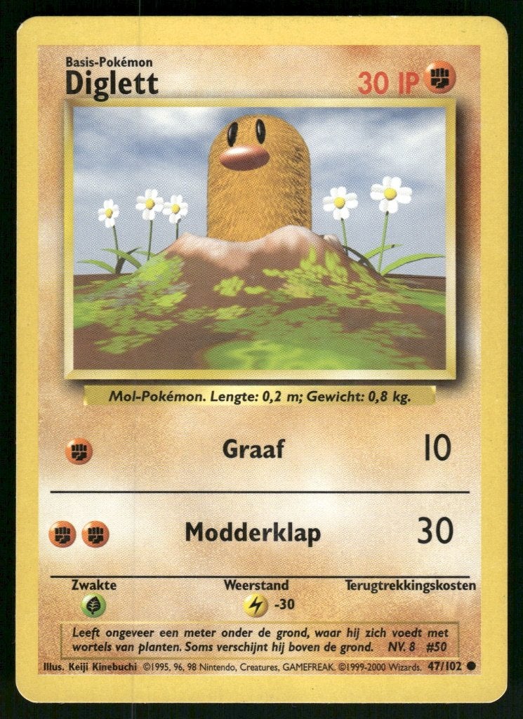 Diglett 47/102 - Base (NL) (NM), Verzenden, Gebruikt