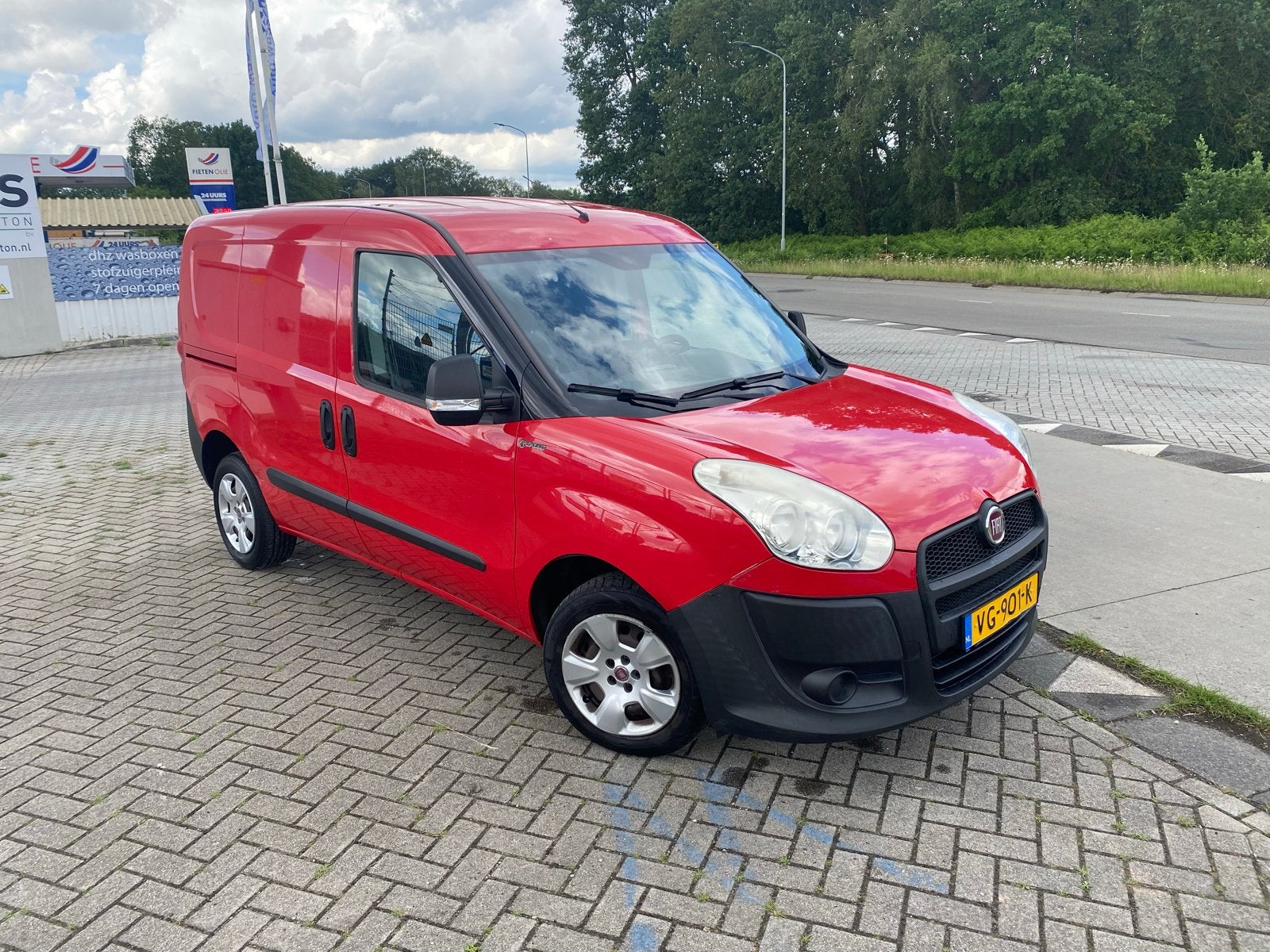Fiat Doblo C 1.2 2013, Auto's, Euro 5, Stof, Zwart, 4 cilinders