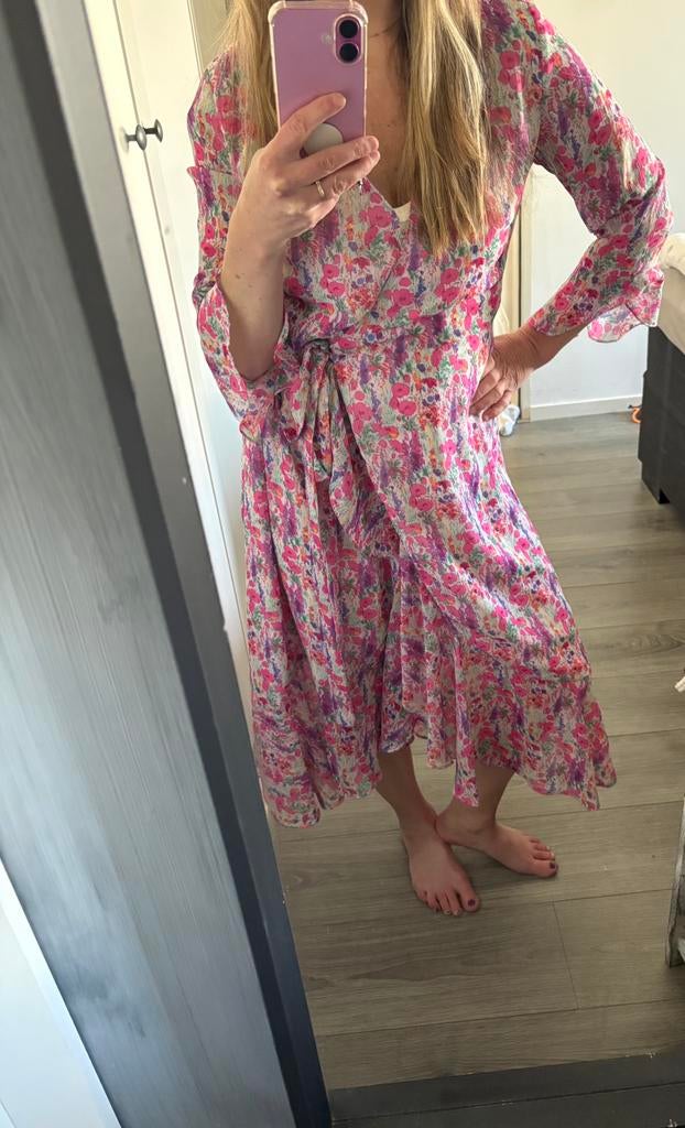 Yas jurk maat L bloemen, Ophalen of Verzenden, Zo goed als nieuw, Maat 38/40 (M)