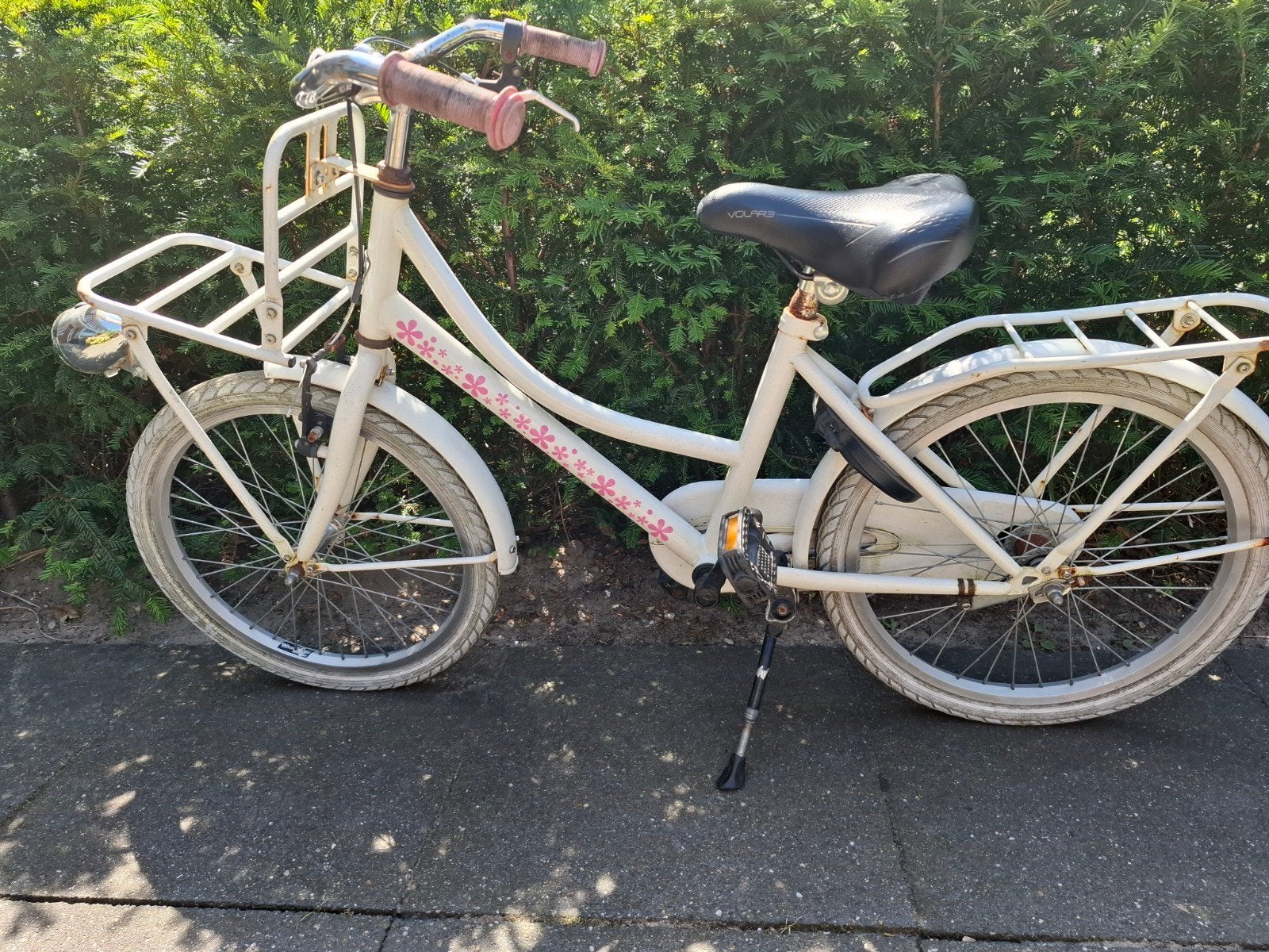 Alpina kinderfiets 20 inch - Wit met bloemen, Ophalen, Gebruikt, 20 inch of meer, Alpina Cargo