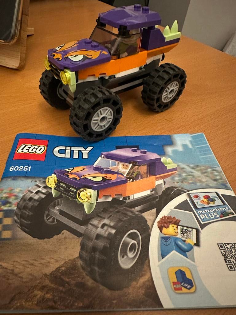 Lego City Monstertruck 60251, Ophalen of Verzenden, Gebruikt, Complete set, Lego