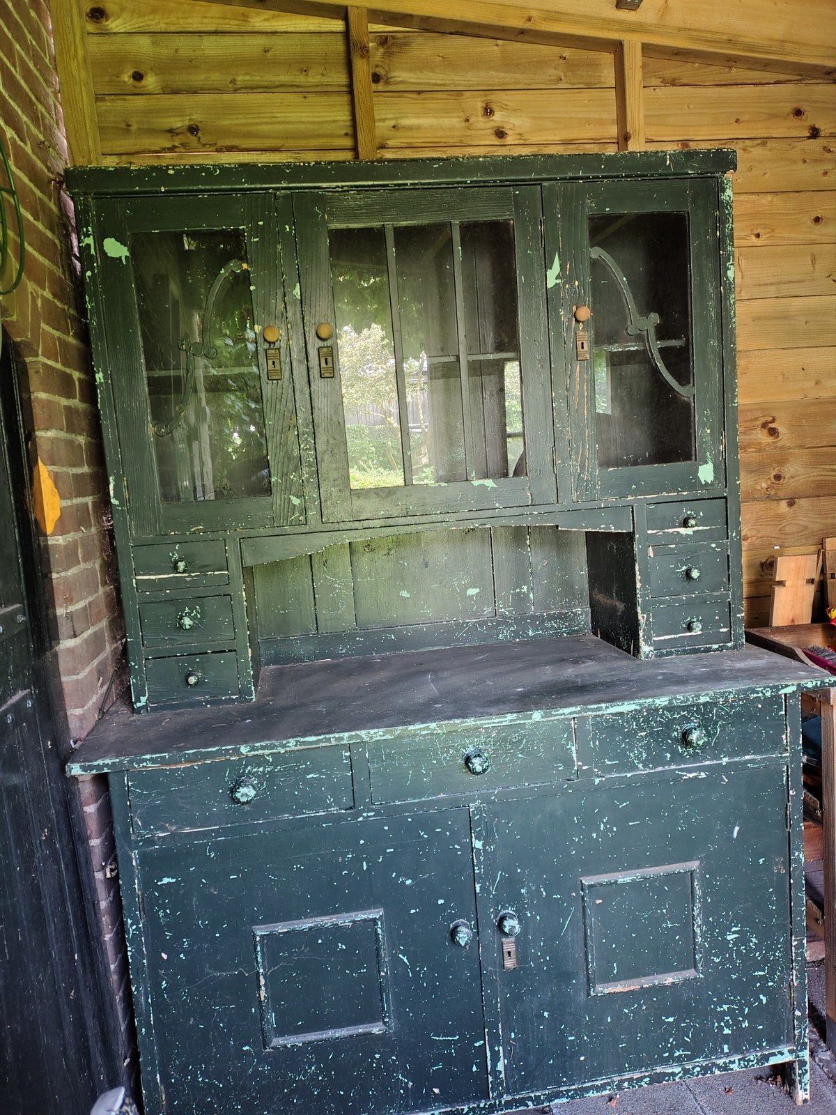 Tuinkast / Buffetkast - Hout - 195x140x55 cm, Ophalen, Gebruikt, Hout, Overige typen