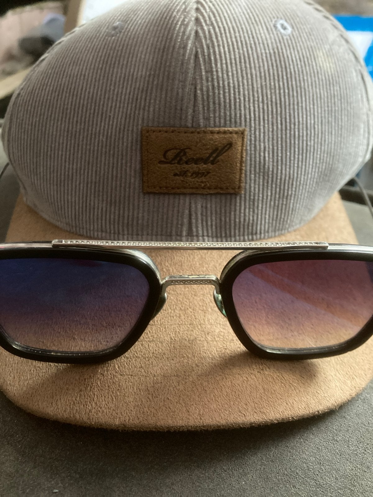 Dita Flight 006 zonnebril en Reell suede pet, Overige merken, Gebruikt, Zonnebril, Zwart
