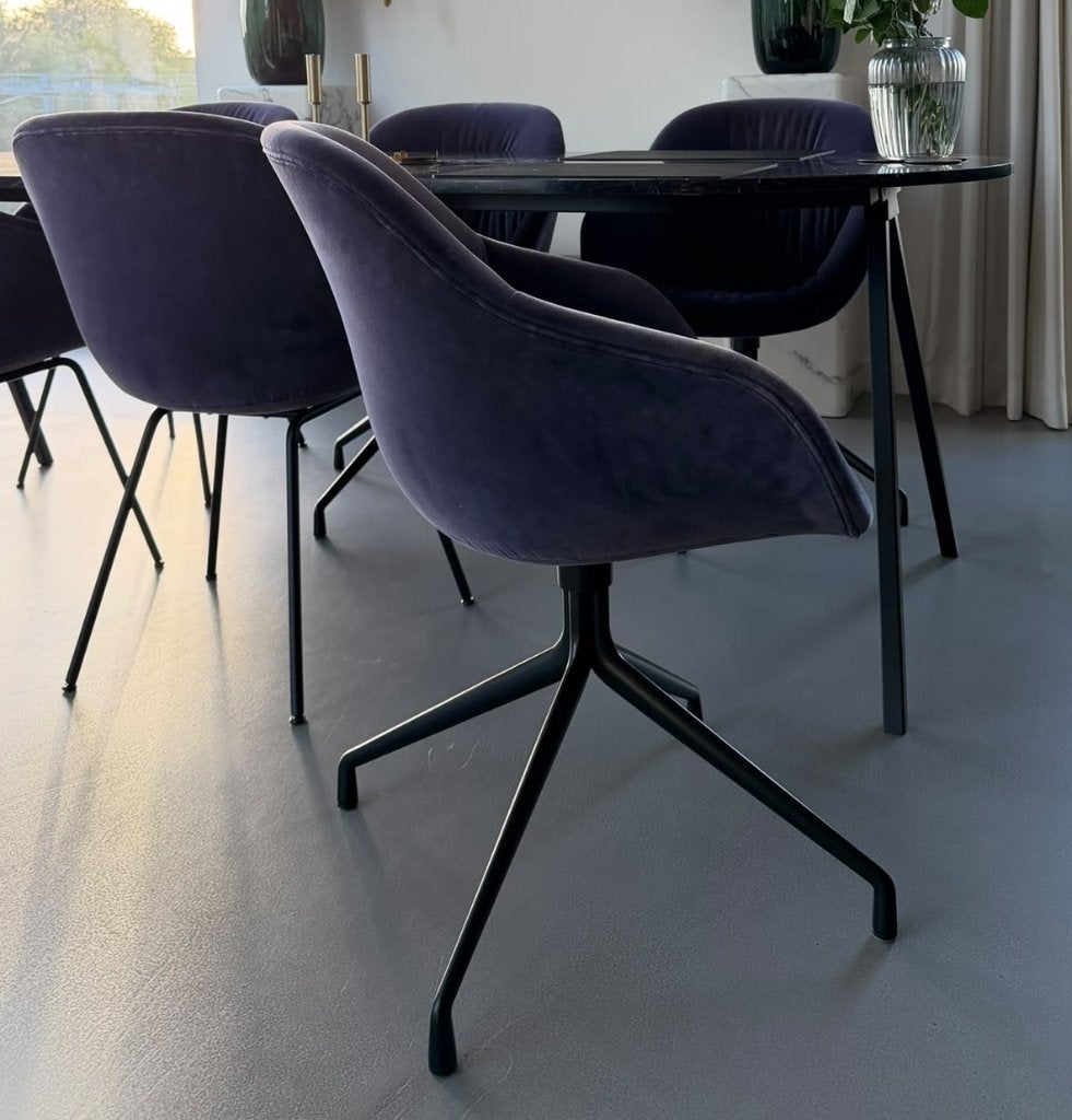 6x HAY About a Chair Soft Design Stoelen, Lola Navy, Ophalen, Gebruikt, Stof, Vijf, Zes of meer stoelen