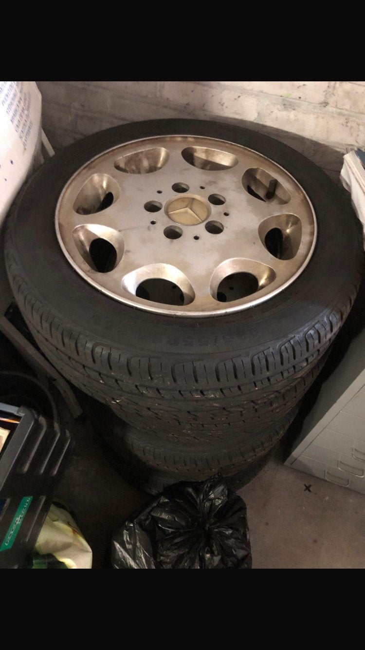 Mercedes-Benz 190 w201 w124 15” velgen met banden, Auto-onderdelen, Ophalen, Gebruikt, 15 inch, Banden en Velgen