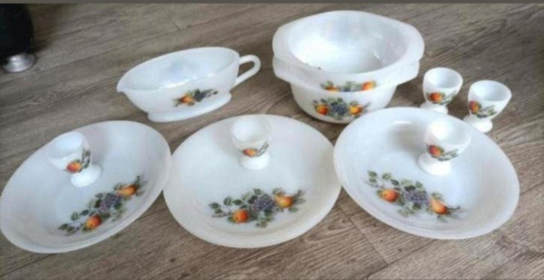 ❇️🍇retro arcopal fruit de france🍇❇️, Antiek en Kunst, Antiek | Servies los, Verzenden