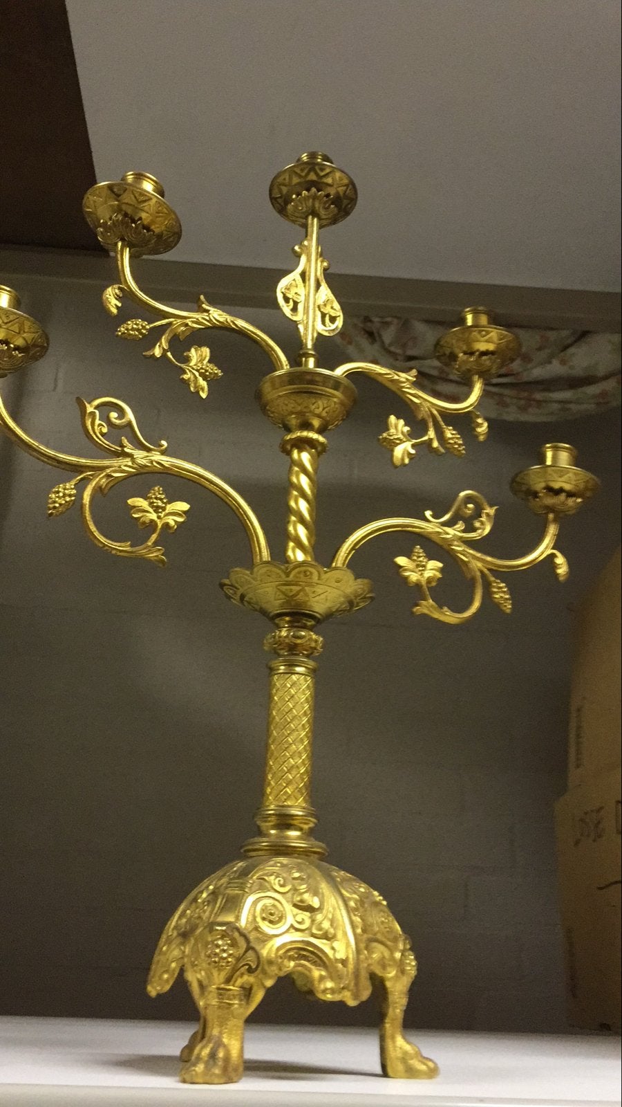 kerkkandelaar TOPKWALITEIT vuurverguld 1880-1915 Arts&Crafts, Ophalen of Verzenden, Koper of Brons