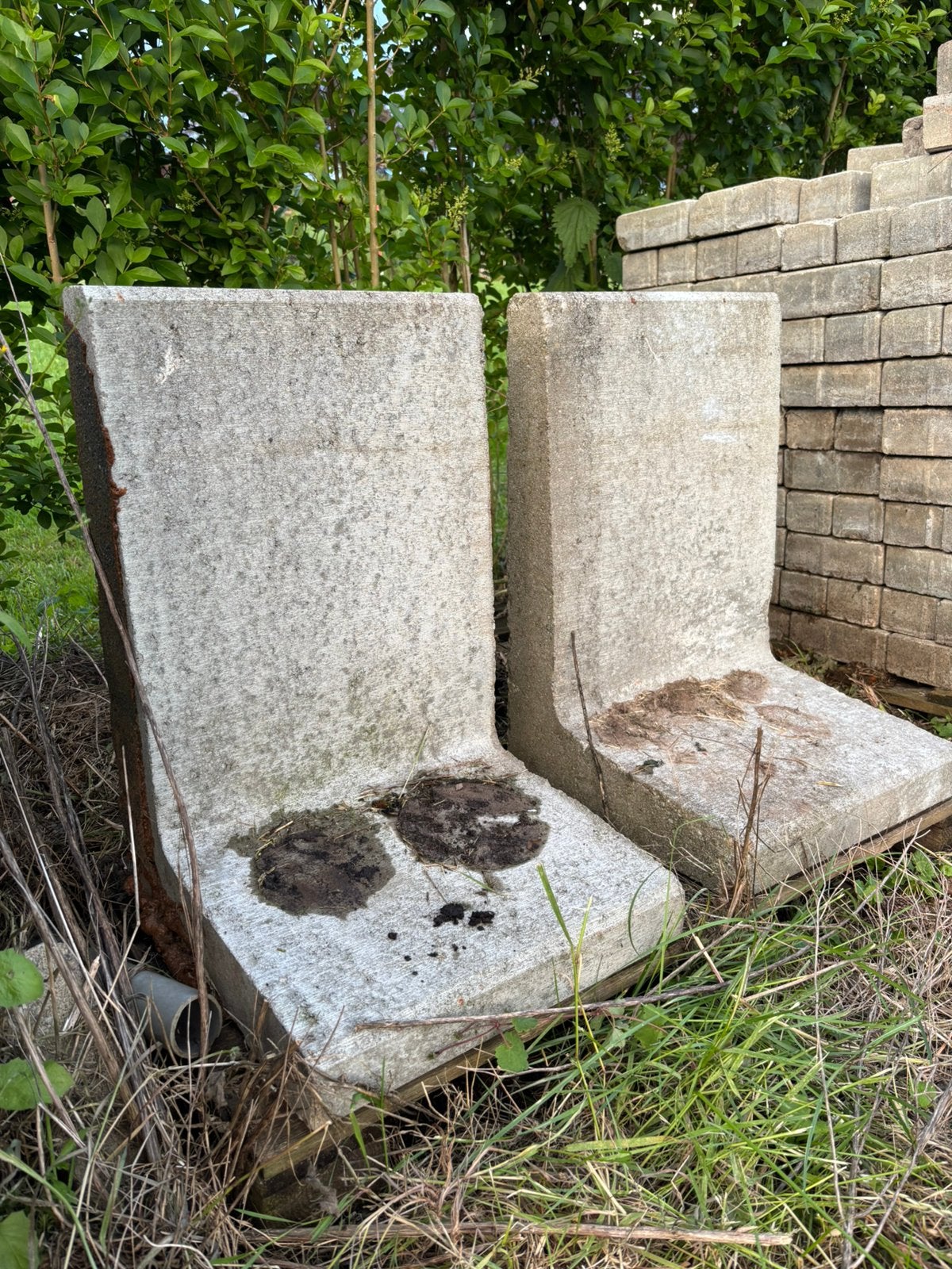 Betonnen L element grijs 40x40x60 2 stuks, Ophalen, Gebruikt, 25 cm of meer, Beton