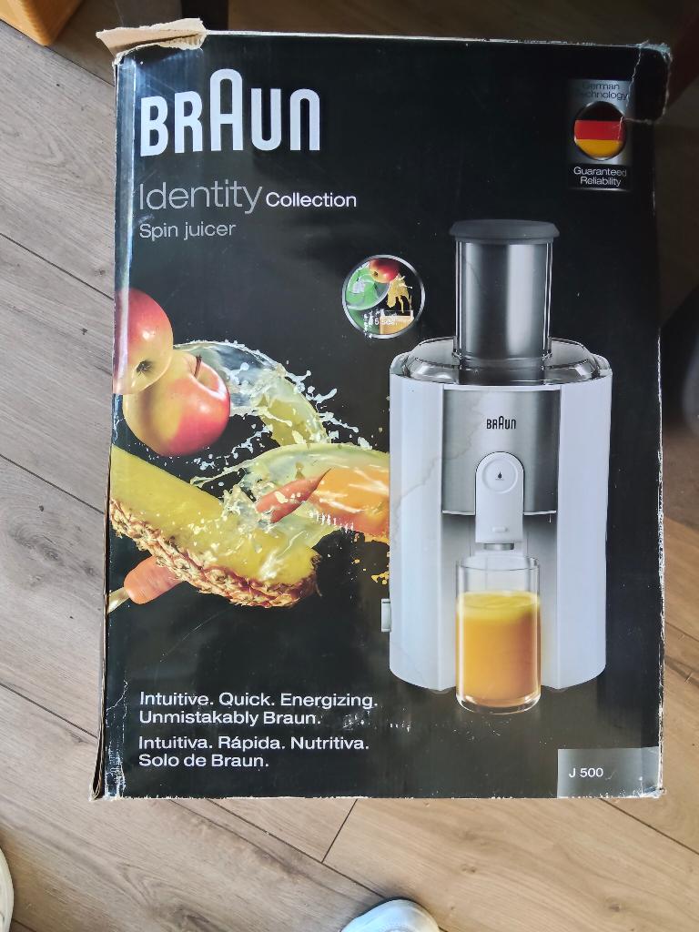 Braun Identity Collection J 500 Sapcentrifuge, Witgoed en Apparatuur, Juicers, Ophalen of Verzenden, Zo goed als nieuw, Sapcentrifuge