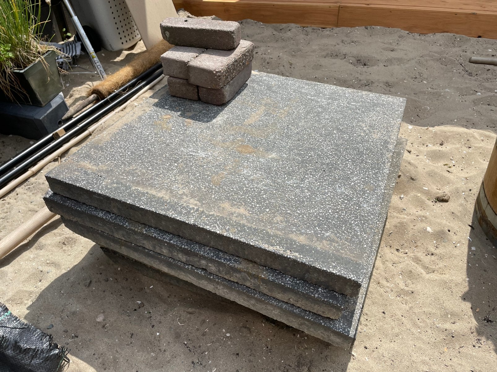 Gratis 10 grote tuintegels 60x60 cm, Tuin en Terras, Ophalen, Gebruikt, Overige materialen