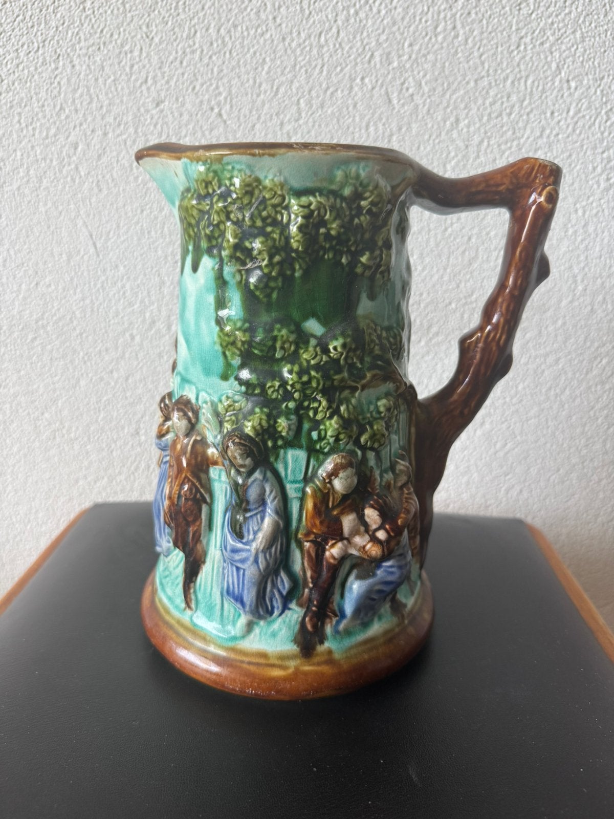 Foto 5 van Mooie Antieke majolica/barbotine maker; Mouzin Leach & Cie
