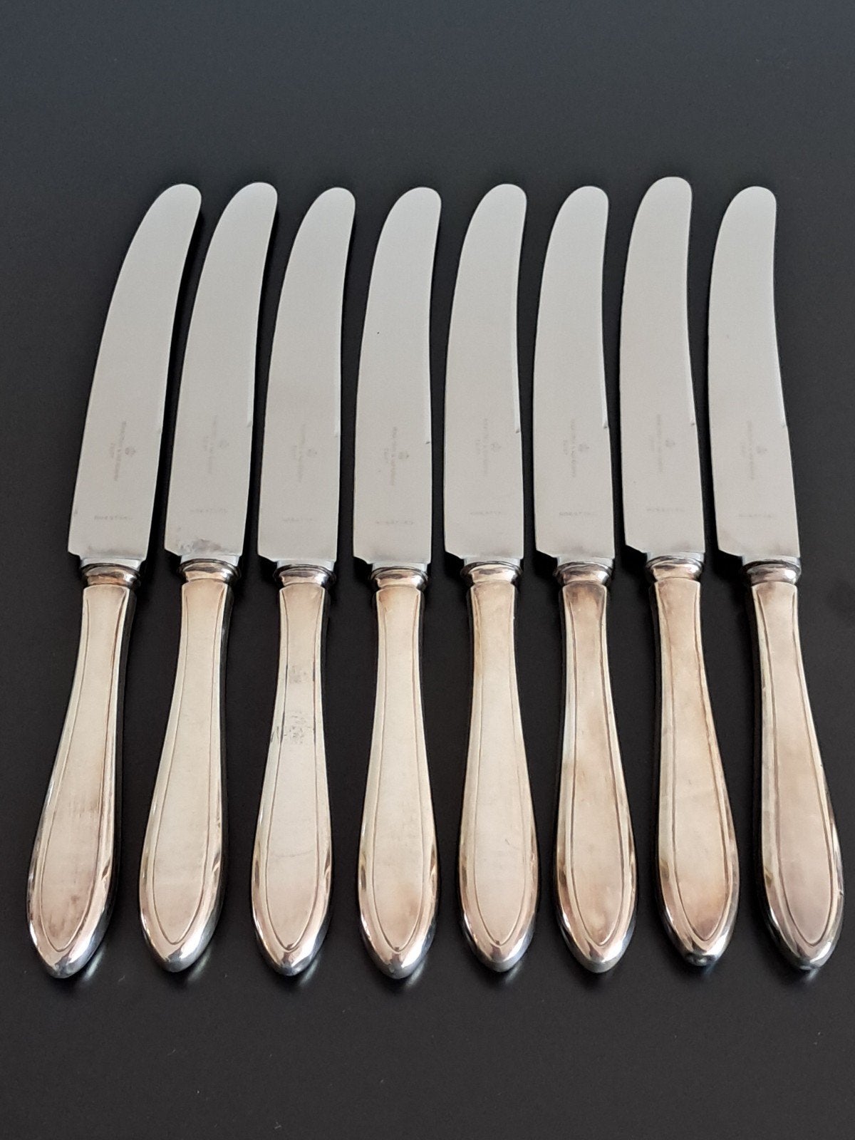 8 Tafelmessen 25 cm Gerritsen & Van Kempen,  P2, Antiek en Kunst, Antiek | Bestek, Ophalen of Verzenden