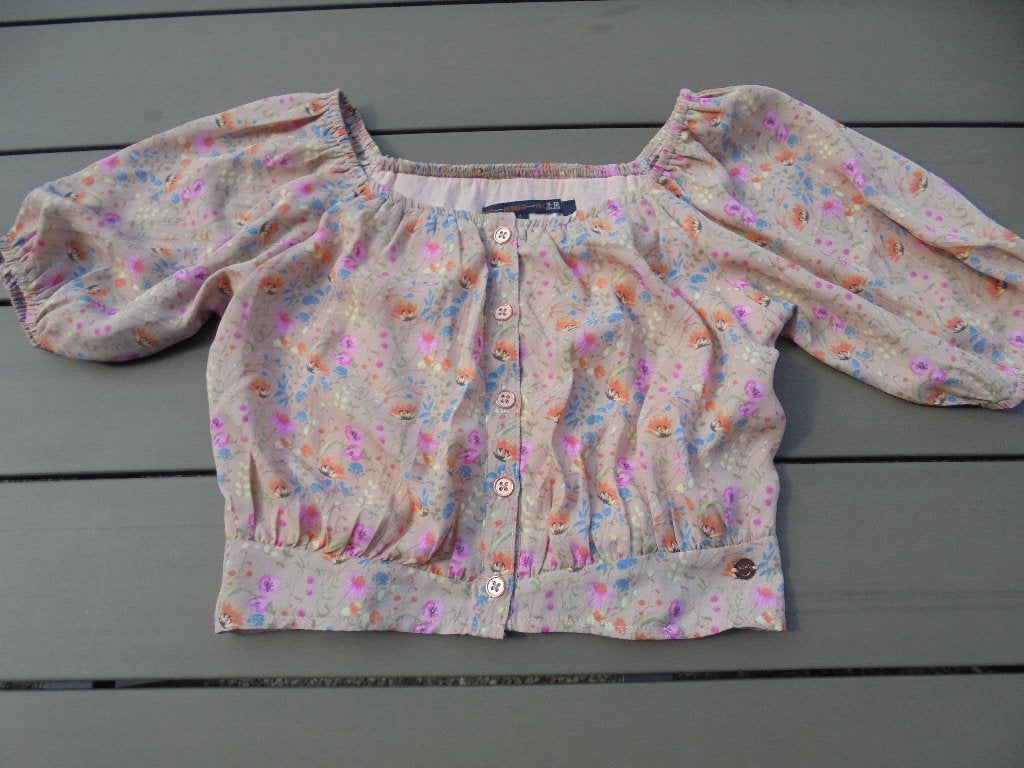 Zalmkleurig kort blousje NONO, Meisje, Overhemd of Blouse, Ophalen of Verzenden, Nono