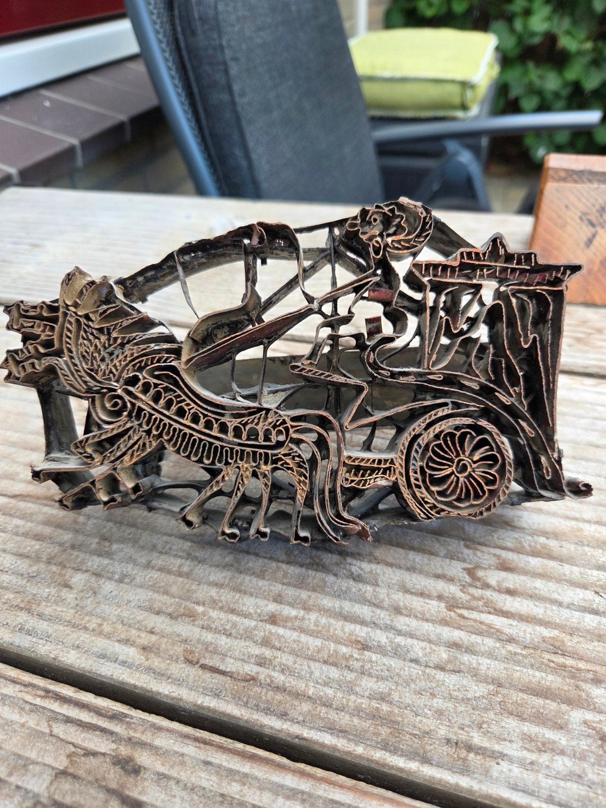 Antieke Batik Stempel (Cap) - Gedetailleerd Handwerk, Ophalen
