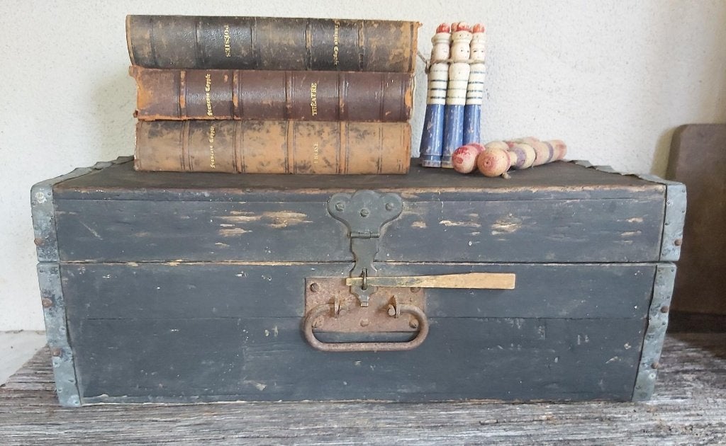 Mooie oude houten kist / opbergkist, Ophalen of Verzenden