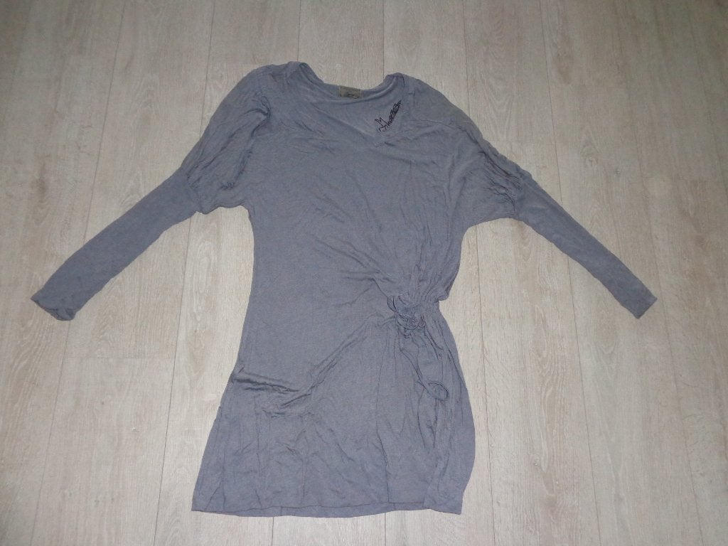 grijze jurk van Replay, maat M, Kleding | Dames, Maat 38/40 (M), Ophalen of Verzenden, Zo goed als nieuw, Grijs