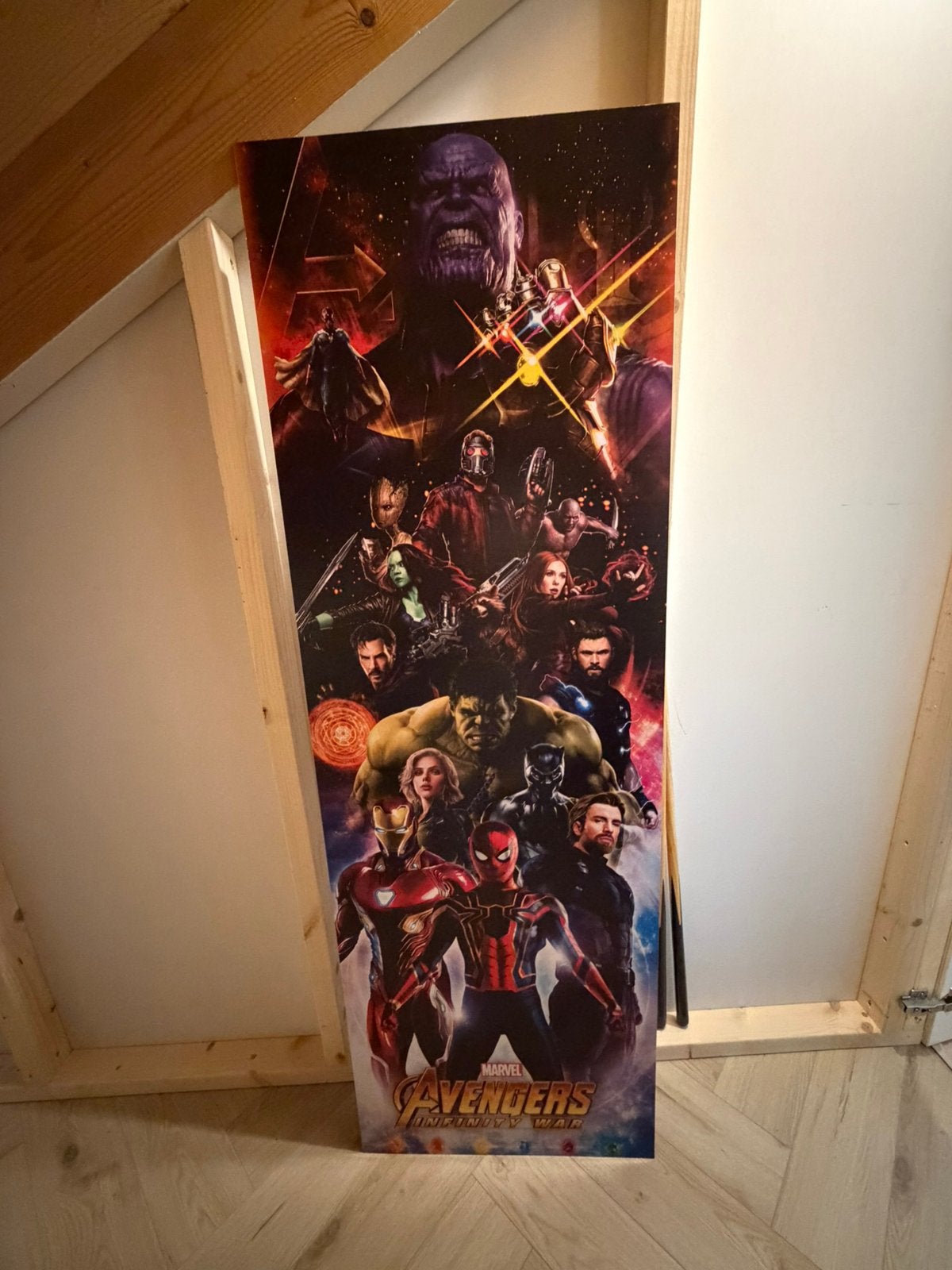 XL superhelden schilderij (hard materiaal), Ophalen of Verzenden, Zo goed als nieuw, Schilderij