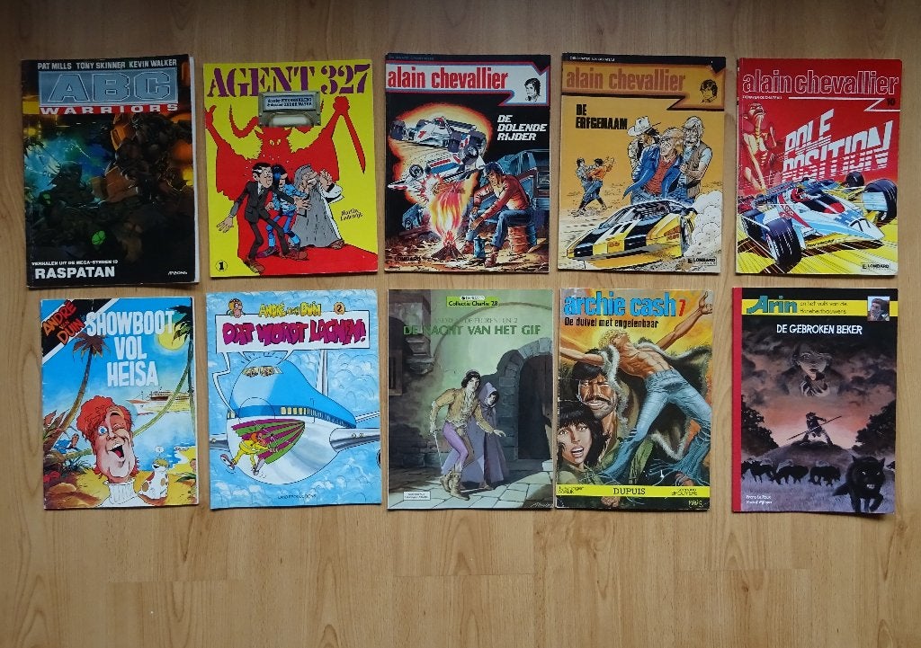 Diverse stripboeken deel 1 A – D, Meerdere stripboeken, Ophalen of Verzenden, Gelezen