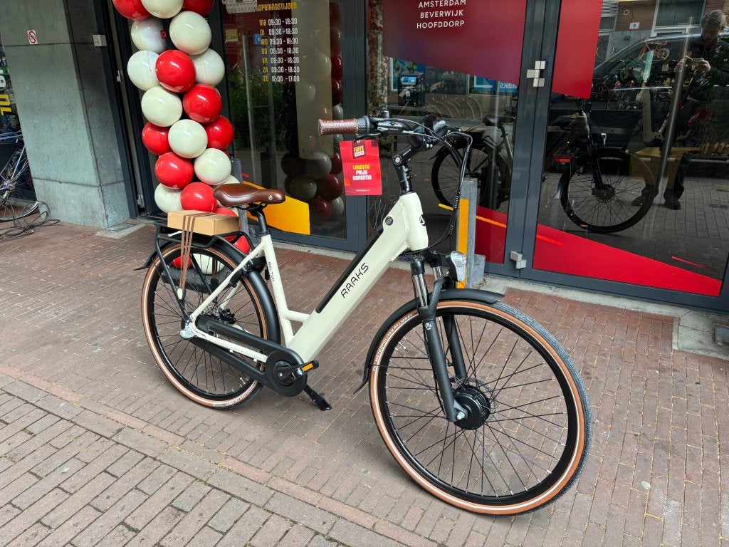 Fietshokje Raaks: Raaks Belton Creme E-Bike Nieuw!!, Fietsen en Brommers, Niet ingevuld, Nieuw, 47 tot 51 cm, 50 km per accu of meer