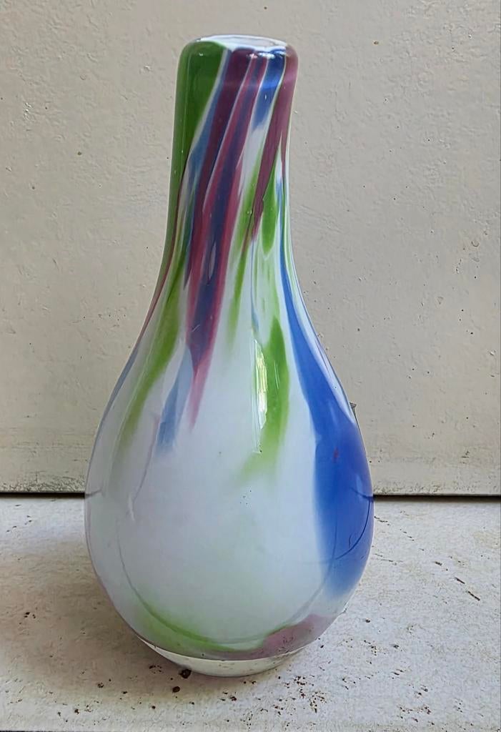 Vaas FIDRIO, Mondgeblazen Vaas, 20 cm, Uniek Kleureffect, Ophalen of Verzenden