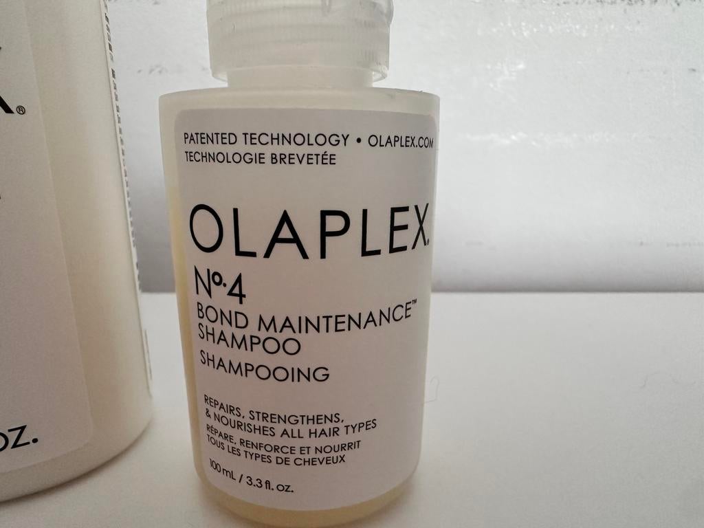 Olaplex set shampoo 100 ml en conditioner 250 ml, Ophalen of Verzenden, Zo goed als nieuw, Gehele gezicht