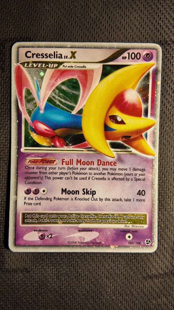 Cresselia LV.X 103 Great Encounters | Pokemon kaart, Ophalen, Zo goed als nieuw, Losse kaart, Foil