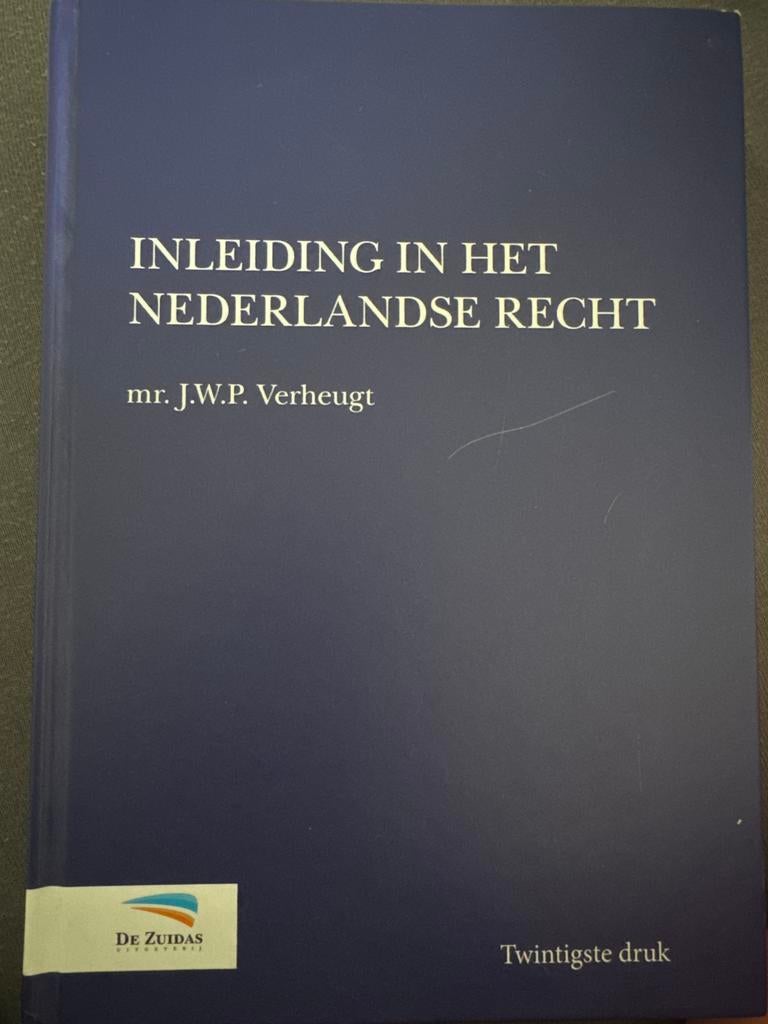 Inleiding in het Nederlandse recht - Verheugt (20e druk), Verzenden, Gamma, Gelezen, HBO