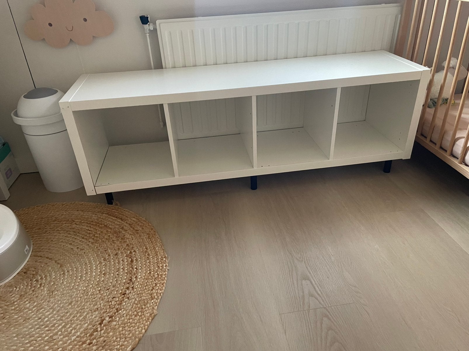 Ikea Kallax 4 vaks op pootjes, Ophalen, Gebruikt