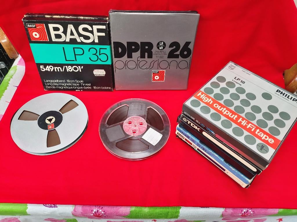 bandrecorder  10 banden 18cm  Philips Maxell Basf, Ophalen of Verzenden, Bandrecorder