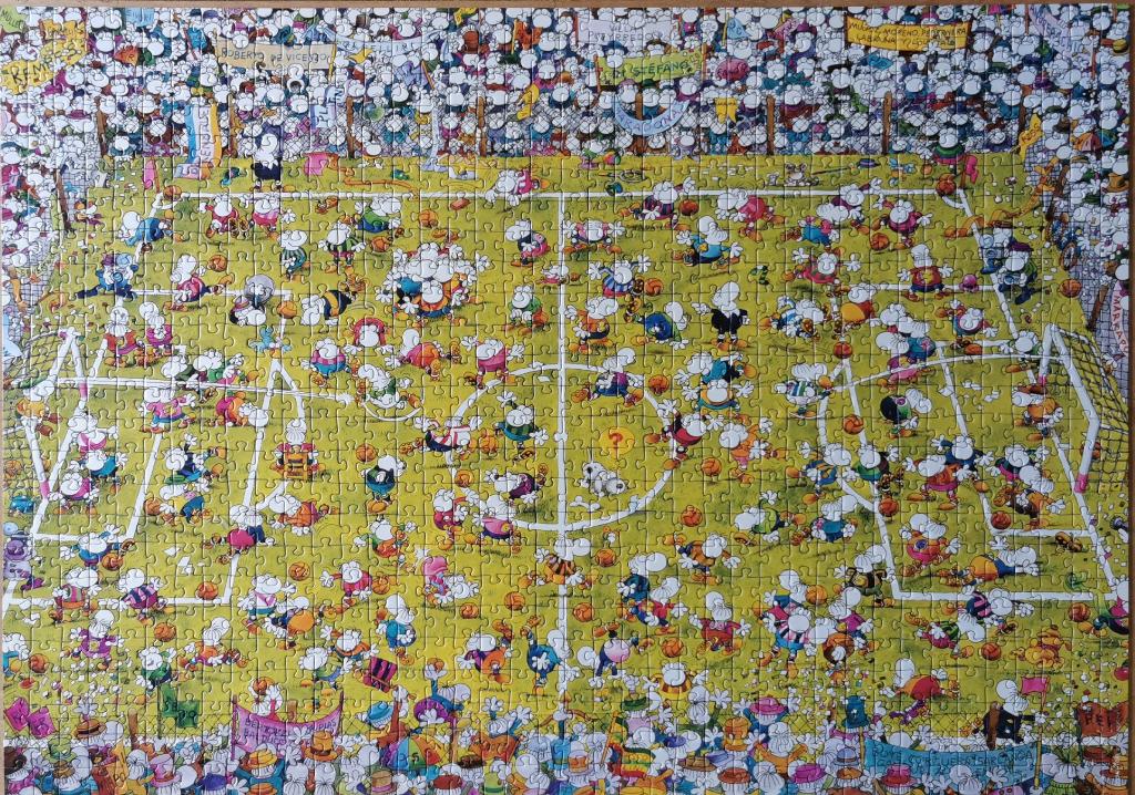 Heye puzzel – Mordillo – Crazy Football / Footballissimo, Hobby en Vrije tijd, Denksport en Puzzels, Ophalen of Verzenden, 500 t/m 1500 stukjes