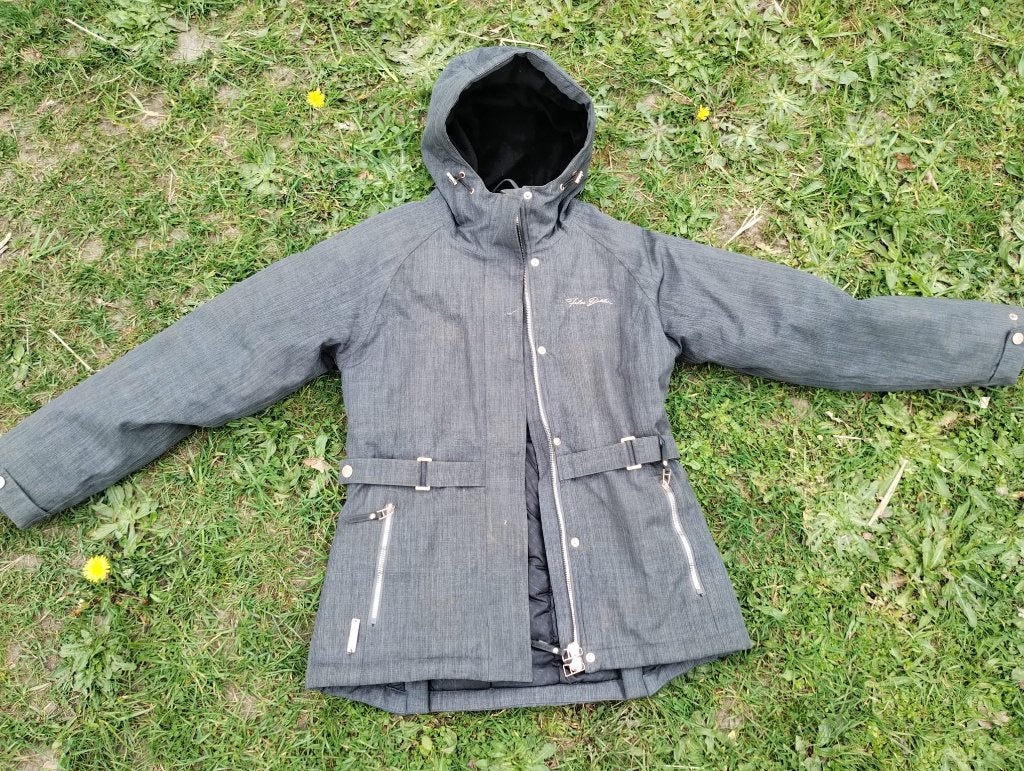 Nieuw! Winterjas grijs rosegoud paardrijden XS / 34, Dieren en Toebehoren, Paardrijkleding, Dressuur, Nieuw, Ophalen of Verzenden