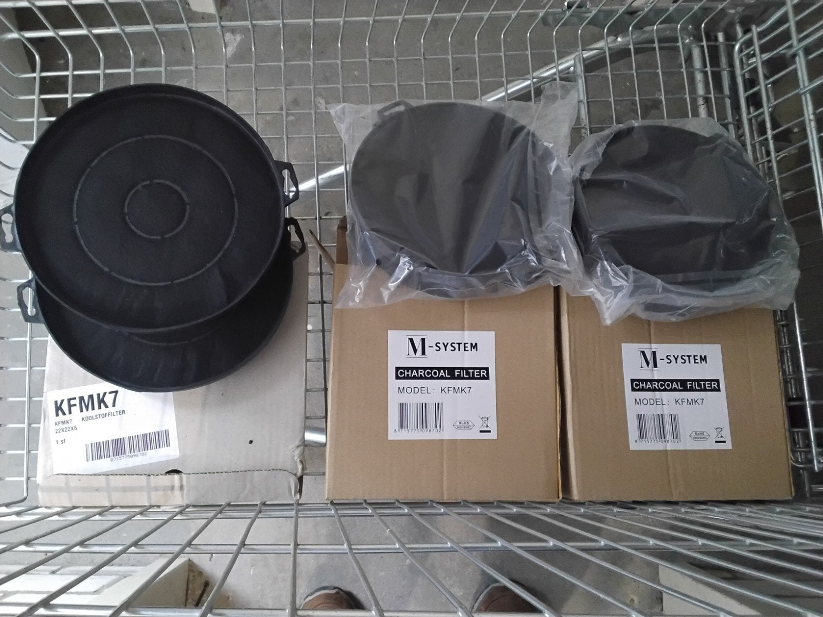 M-System KFKM7 Koolstoffilter Afzuigkap (6 stuks), Witgoed en Apparatuur, Afzuigkappen, Ophalen of Verzenden, Nieuw, Overige typen