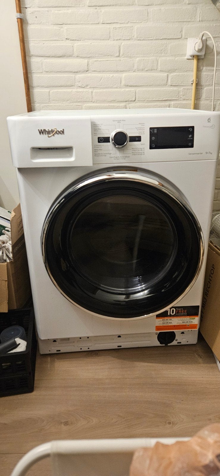 Whirlpool Wasmachine 7kg - Zo goed als nieuw, Ophalen, Gebruikt, Voorlader, Kort programma