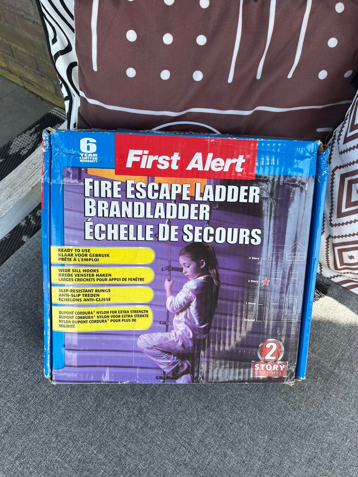 Brandladder nieuw in doos First Alert, Ophalen of Verzenden, Nieuw, Ladder, 4 meter of meer