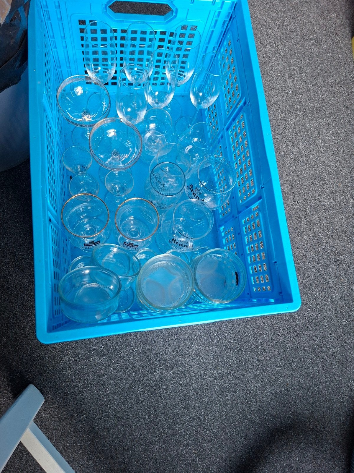 Diverse glazen: champagne, bier, cognac, borrel en meer, Ophalen, Glas of Glazen, Gebruikt, Glas