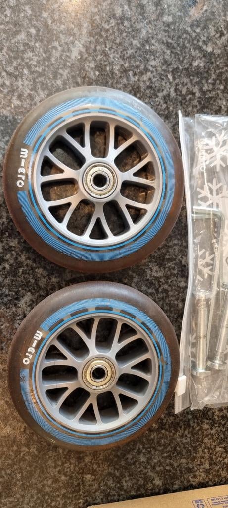 Micro step wielen 120 mm - nauwelijks gebruikt, Kinderen en Baby's, Verzenden
