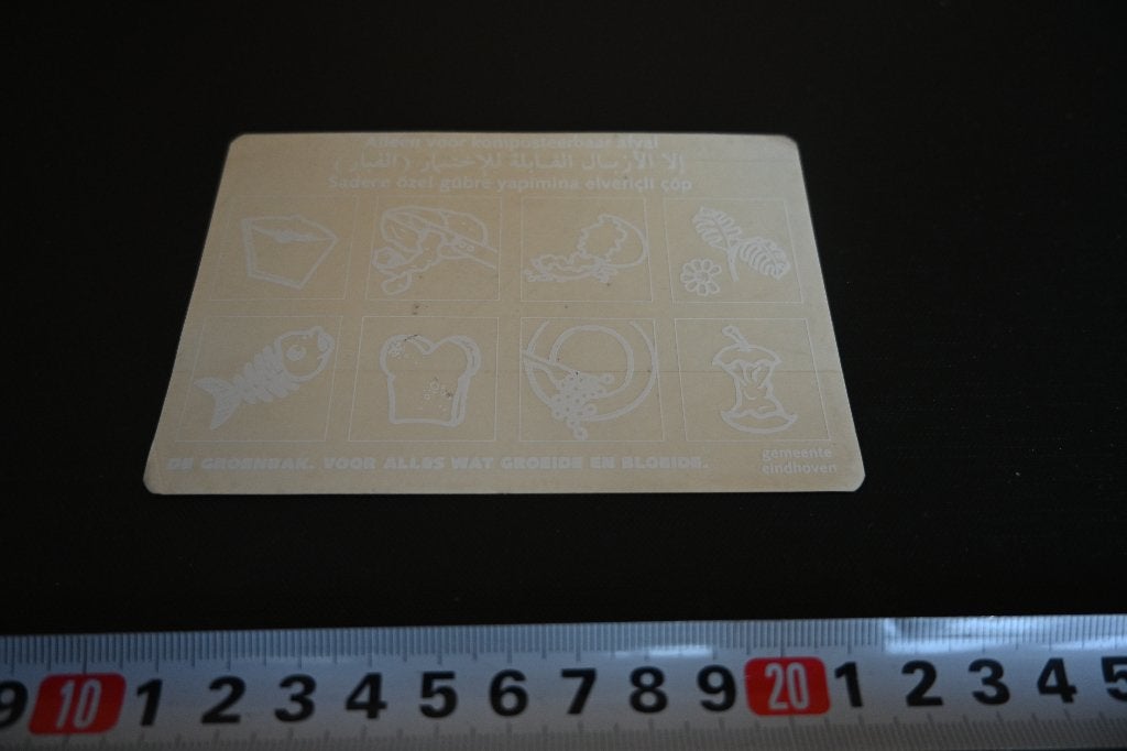 sticker Transparant Alleenvoor komposteerbaar afval, Ophalen, Zo goed als nieuw